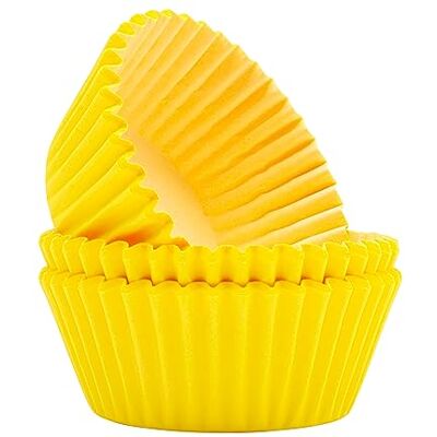 PME Set van 60 cupcake-vormpjes, geel PME Set van 60 cupcake-vormpjes, geel