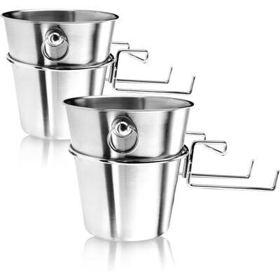 com-four ® Champagne-emmer, 2 x met tafelstandaard, koelemmer voor mousserende wijn, wijn en champagne, elegante roestvrijstalen wijnkoeler voor koude dranken com-four ® Champagne-emmer, 2 x met tafelstandaard, koelemmer voor mousserende wijn, wijn en champagne, elegante roestvrijstalen wijnkoeler voor koude dranken