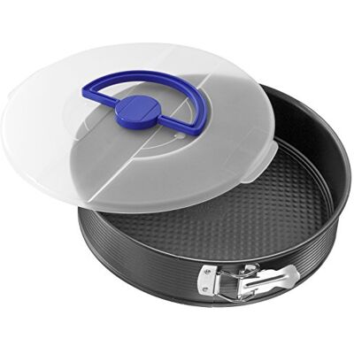 Zenker Z3979 Springvorm 26 cm met deksel uit de Pure Serie Cakevorm met antiaanbaklaag Ronde platte bodem Cakevorm Go (Kleur: Zwart) Hoeveelheid: 1 stuk Zenker Z3979 Springvorm 26 cm met deksel uit de Pure Serie Cakevorm met antiaanbaklaag Ronde platte bodem Cakevorm Go (Kleur: Zwart) Hoeveelheid: 1 stuk