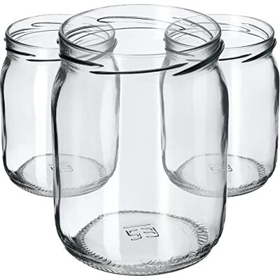 KADAX Set van 24 voorraadpotten van 540 ml met schroefdeksel Ø 82 mm Voor het bewaren, bewaren en bereiden van maaltijden Luchtdichte potten zonder deksel KADAX Set van 24 voorraadpotten van 540 ml met schroefdeksel Ø 82 mm Voor het bewaren, bewaren en bereiden van maaltijden Luchtdichte potten zonder deksel
