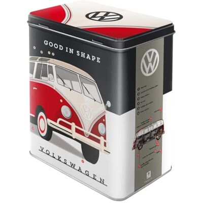 ART Retro voorraaddoos L, 3 liter, VW Good in Shape cadeau-idee voor Volkswagen bus, officieel gelicentieerd product (OLP), grote metalen koffiecontainer, vintage design ART Retro voorraaddoos L, 3 liter, VW Good in Shape cadeau-idee voor Volkswagen bus, officieel gelicentieerd product (OLP), grote metalen koffiecontainer, vintage design