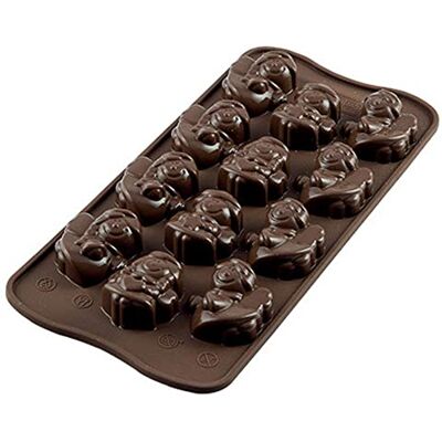 silikomart Silkomart 22.127.77.0065t Engel Choco scg27 siliconen vorm 35 x 30 H 16 mm, bruin silikomart Silkomart 22.127.77.0065t Engel Choco scg27 siliconen vorm 35 x 30 H 16 mm, bruin