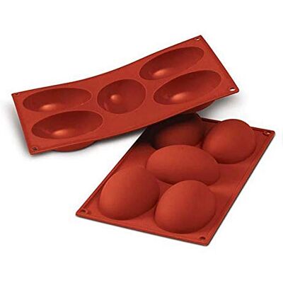 silikomart 20.041.00.0060 SF041 bakvorm voor eieren, 5 bakjes, siliconen, terracotta silikomart 20.041.00.0060 SF041 bakvorm voor eieren, 5 bakjes, siliconen, terracotta