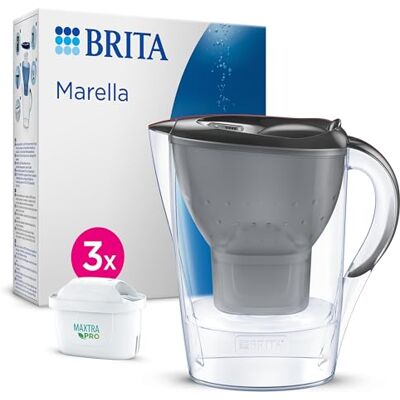 Brita Marella filterkaraf + 3 Maxtra Pro PP grijs polypropyleen 2,4 l 150 l Brita Marella filterkaraf + 3 Maxtra Pro PP grijs polypropyleen 2,4 l 150 l