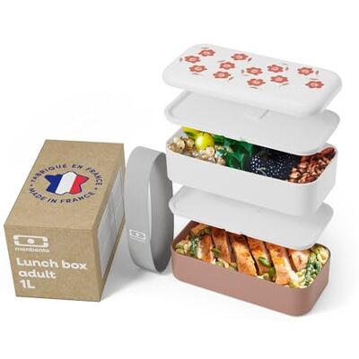 monbento Lunchbox Original Graphic Rose Poppy Luchtdichte magnetronbox met 2 verdiepingen Ideaal voor werk/picknick BPA-vrij Made in France Klaprozen monbento Lunchbox Original Graphic Rose Poppy Luchtdichte magnetronbox met 2 verdiepingen Ideaal voor werk/picknick BPA-vrij Made in France Klaprozen