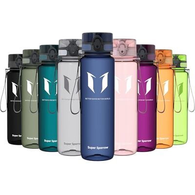 Super Sparrow Sportfles & Morsvrije Kinderfles 350ml / 500ml / 750ml / 1L / 1.5L BPA-vrij Ideale Tritan Waterfles voor Sport, Fiets, Fitness, Universiteit, Buiten Licht, Duurzaam Drinkfles Super Sparrow Sportfles & Morsvrije Kinderfles 350ml / 500ml / 750ml / 1L / 1.5L BPA-vrij Ideale Tritan Waterfles voor Sport, Fiets, Fitness, Universiteit, Buiten Licht, Duurzaam Drinkfles