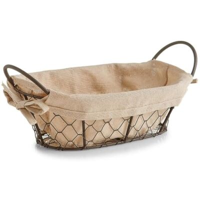 Zeller 18090 broodmand van linnen draad, bruin/beige, 26 x 17 x 9 cm Zeller 18090 broodmand van linnen draad, bruin/beige, 26 x 17 x 9 cm