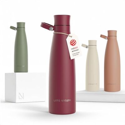LARS NYSØM 750 ml roestvrijstalen waterfles, 0,75 l BPA-vrije geïsoleerde fles, lekvrije waterfles voor sporten, fietsen, honden, baby's, kinderen (Berry, 750 ml) LARS NYSØM 750 ml roestvrijstalen waterfles, 0,75 l BPA-vrije geïsoleerde fles, lekvrije waterfles voor sporten, fietsen, honden, baby's, kinderen (Berry, 750 ml)