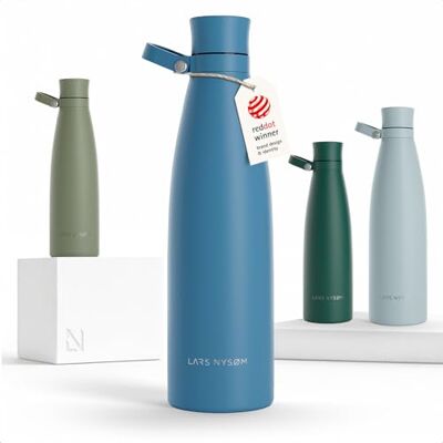 LARS NYSØM Thermosfles, roestvrij staal, 1000 ml, metaal, geïsoleerde Roestvrijstalen thermosfles, 12 uur, warm, 24 uur, koud, waterdichte drinkfles voor sport en fiets, waterfles LARS NYSØM Thermosfles, roestvrij staal, 1000 ml, metaal, geïsoleerde Roestvrijstalen thermosfles, 12 uur, warm, 24 uur, koud, waterdichte drinkfles voor sport en fiets, waterfles