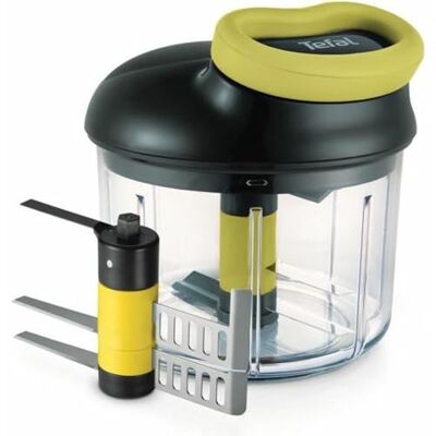 Tefal handhakmolen 5 seconden 900 ml + messen, puree, fijnmaken, snijden, mixen, groenten en vlees, noten, uien, messen van roestvrij staal, snelheid en lichtheid K1321324 Tefal handhakmolen 5 seconden 900 ml + messen, puree, fijnmaken, snijden, mixen, groenten en vlees, noten, uien, messen van roestvrij staal, snelheid en lichtheid K1321324