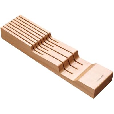 Fiskars Messenblok voor lade, voor het opbergen en beschermen van 3 grote en 4 kleine messen, messen apart verkocht, FSC-hout, 1062890 Fiskars Messenblok voor lade, voor het opbergen en beschermen van 3 grote en 4 kleine messen, messen apart verkocht, FSC-hout, 1062890