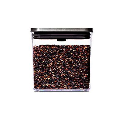 OXO SteeL POP platte voorraaddoos (1,6 l) rechthoekige voorraaddoos met deksel voor luchtdichte opslag van levensmiddelen OXO SteeL POP platte voorraaddoos (1,6 l) rechthoekige voorraaddoos met deksel voor luchtdichte opslag van levensmiddelen
