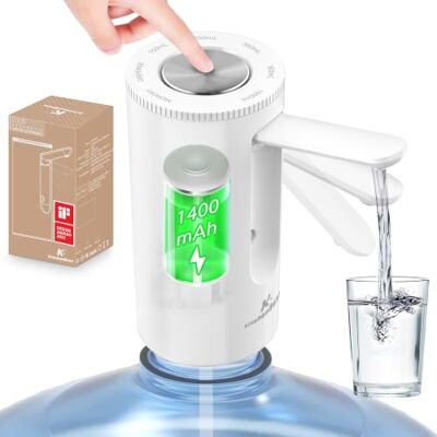 KitchenBoss Pompflessen voor waterdispenser: waterflessen van 1 tot 5 gallon, elektrische waterdispenser KitchenBoss Pompflessen voor waterdispenser: waterflessen van 1 tot 5 gallon, elektrische waterdispenser