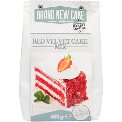 Brand New Cake BrandNewCake Red Velvet taartbereiding, 400 g, glutenvrij, eenvoudig en lekker Brand New Cake BrandNewCake Red Velvet taartbereiding, 400 g, glutenvrij, eenvoudig en lekker