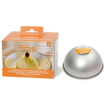 Decora 0062953 Cf 3 halve bol vormen geanodiseerd aluminium Ø 10 x H 5,2 cm Decora 0062953 Cf 3 halve bol vormen geanodiseerd aluminium Ø 10 x H 5,2 cm