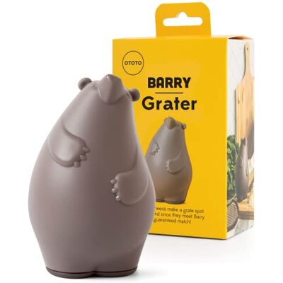 OTOTO Barry The Bear Box kaassnijder, compacte roestvrijstalen rasp en maalwerk, grappige keukengadget OTOTO Barry The Bear Box kaassnijder, compacte roestvrijstalen rasp en maalwerk, grappige keukengadget