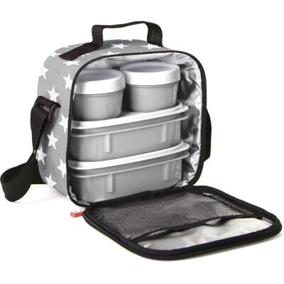TATAY Urban Food Casual Koeltas Met 4 Luchtdichte Deksels, 3 L, Grijs, 22,5 x 10 x 22 Cm TATAY Urban Food Casual Koeltas Met 4 Luchtdichte Deksels, 3 L, Grijs, 22,5 x 10 x 22 Cm