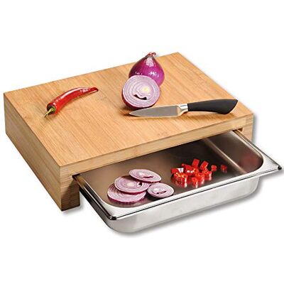 Kesper Snijplank met opvangbak, materiaal: bamboe, afmetingen (b x d x h): 37,5 x 27,5 x 9,5 cm, kleur: bruin 58354 13 Kesper Snijplank met opvangbak, materiaal: bamboe, afmetingen (b x d x h): 37,5 x 27,5 x 9,5 cm, kleur: bruin 58354 13