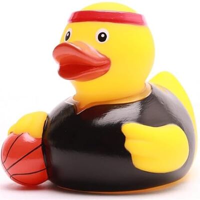 Duckshop Badeend basketbal I piepende badeend I L 8 cm I met sleutelhanger badeend Duckshop Badeend basketbal I piepende badeend I L 8 cm I met sleutelhanger badeend