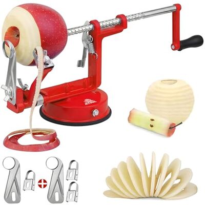 ARSUK Appelschiller, Groente, Fruitschiller, Peer Aardappelschaaf Corer, Schilmachine (Rood Dunschiller) ARSUK Appelschiller, Groente, Fruitschiller, Peer Aardappelschaaf Corer, Schilmachine (Rood Dunschiller)