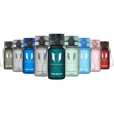 Super Sparrow Sportfles & Morsvrije Kinderfles 350ml BPA-vrij Ideale Tritan Waterfles voor Sport, Fiets, Fitness, Universiteit, Buiten Licht, Duurzaam Drinkfles Super Sparrow Sportfles & Morsvrije Kinderfles 350ml BPA-vrij Ideale Tritan Waterfles voor Sport, Fiets, Fitness, Universiteit, Buiten Licht, Duurzaam Drinkfles
