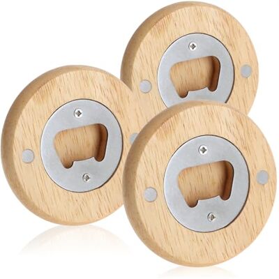 com-four ® 3 x flesopener van roestvrij staal met een handvat van natuurlijk hout com-four ® 3 x flesopener van roestvrij staal met een handvat van natuurlijk hout