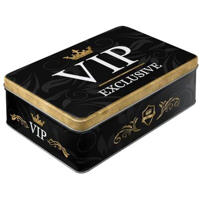 ART VIP ONLY platte voorraaddoos blik met deksel vintage design 2,5 liter ART VIP ONLY platte voorraaddoos blik met deksel vintage design 2,5 liter