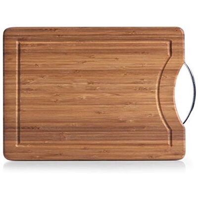Zeller 25238 Snijplank van bamboe met verchroomd handvat, 40 x 28 x 1,5 cm Zeller 25238 Snijplank van bamboe met verchroomd handvat, 40 x 28 x 1,5 cm