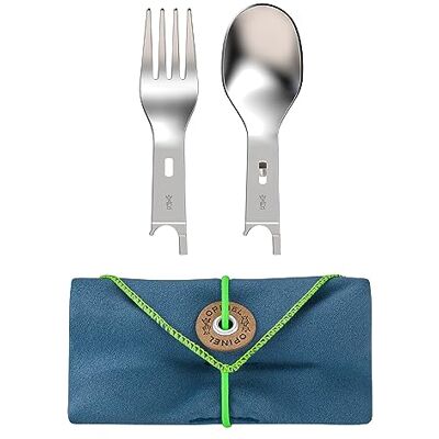 OPINEL PICNIC PLUS 254635 messenset nr. 08, vork en lepel, totale lengte 10,5 cm, bruin OPINEL PICNIC PLUS 254635 messenset nr. 08, vork en lepel, totale lengte 10,5 cm, bruin