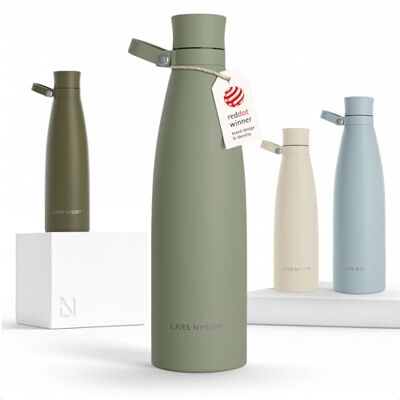 LARS NYSØM Drinkfles Roestvrij Staal 1000ml BPA-vrij Geïsoleerde Fles 1,00 Liter Lekvrije Waterfles voor Sport, Fiets, Hond, Baby, Kids Acier Inoxydable Gourde Isotherme 12h Chaud 24h Froid Gourde Étanche pour Le Sport et la Bicyclette Gourde Eau LARS NYSØM Drinkfles Roestvrij Staal 1000ml BPA-vrij Geïsoleerde Fles 1,00 Liter Lekvrije Waterfles voor Sport, Fiets, Hond, Baby, Kids Acier Inoxydable Gourde Isotherme 12h Chaud 24h Froid Gourde Étanche pour Le Sport et la Bicyclette Gourde Eau