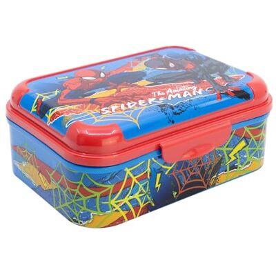 Stor Spider-Man Broodtrommel voor kinderen, 1423 ml, lunchbox, kunststof, duurzaam, BPA-vrij, met decoratief deksel, voor school en uitstapjes Stor Spider-Man Broodtrommel voor kinderen, 1423 ml, lunchbox, kunststof, duurzaam, BPA-vrij, met decoratief deksel, voor school en uitstapjes