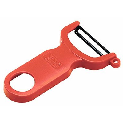 KUHN RIKON 22060 Swiss dunschiller, roestvrij staal, rood, 10,7 x 6,7 x 1,3 cm KUHN RIKON 22060 Swiss dunschiller, roestvrij staal, rood, 10,7 x 6,7 x 1,3 cm