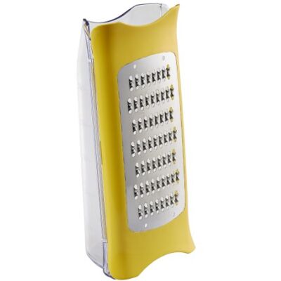 Moulinex K0870414 Fresh Kitchen Handmatige tankrasp, staal, geel Moulinex K0870414 Fresh Kitchen Handmatige tankrasp, staal, geel