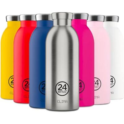 24BOTTLES Clima Bottle Thermosfles, 330 ml/500 ml/850 ml, herbruikbaar, 100% luchtdicht (12 uur warme drank, 24 uur koude drank), milieuvriendelijke roestvrijstalen fles met Italiaans design 24BOTTLES Clima Bottle Thermosfles, 330 ml/500 ml/850 ml, herbruikbaar, 100% luchtdicht (12 uur warme drank, 24 uur koude drank), milieuvriendelijke roestvrijstalen fles met Italiaans design