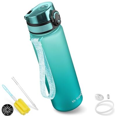My Vesperbox Minny Drinkfles voor kinderen, lekvrij, 750 ml, met rietje of zeef, lichte Tritan waterfles, BPA-vrij, voor de kleuterklas, school (blauw, turquoise, 750 ml) My Vesperbox Minny Drinkfles voor kinderen, lekvrij, 750 ml, met rietje of zeef, lichte Tritan waterfles, BPA-vrij, voor de kleuterklas, school (blauw, turquoise, 750 ml)