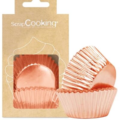 ScrapCooking Set van 48 vormpjes Rose Gold Presentatievormpjes voor Cupcakes & Muffins Decoraties Mokken voor Gebak Kleur Koper Goud Roségoud Metallic Effect 5065 ScrapCooking Set van 48 vormpjes Rose Gold Presentatievormpjes voor Cupcakes & Muffins Decoraties Mokken voor Gebak Kleur Koper Goud Roségoud Metallic Effect 5065