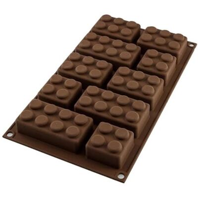 silikomart 26.213.77.0065 chocoladevorm Choco Block, siliconen, bruin, 30 x 17,5 x 3 cm silikomart 26.213.77.0065 chocoladevorm Choco Block, siliconen, bruin, 30 x 17,5 x 3 cm