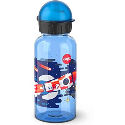 Emsa N30513 Kids Tritan drinkfles voor kinderen, inhoud: 0,4 liter, 100% veilig, praktisch, hygiënisch, lekvrij en veilig, slimme sluiting, robuust, design: ruimte Emsa N30513 Kids Tritan drinkfles voor kinderen, inhoud: 0,4 liter, 100% veilig, praktisch, hygiënisch, lekvrij en veilig, slimme sluiting, robuust, design: ruimte
