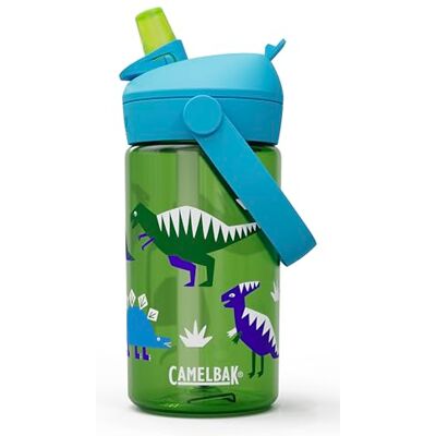 CAMELBAK Thrive Flip Straw Bouteille d'eau pour enfants de 414 ml avec Tritan Renew – Facile à transporter – Dessus en paille, dinosaures hip-dinosaures CAMELBAK Thrive Flip Straw Bouteille d'eau pour enfants de 414 ml avec Tritan Renew – Facile à transporter – Dessus en paille, dinosaures hip-dinosaures