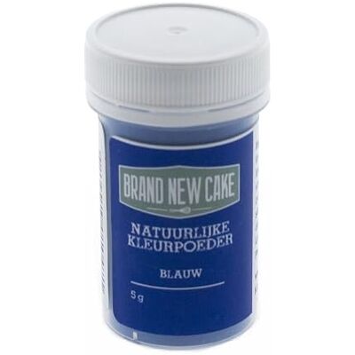 Brand New Cake BrandNewCake® Natuurlijke levensmiddelenkleurstof, blauw, 5 g, eetbaar kleurpoeder voor gebak Brand New Cake BrandNewCake® Natuurlijke levensmiddelenkleurstof, blauw, 5 g, eetbaar kleurpoeder voor gebak