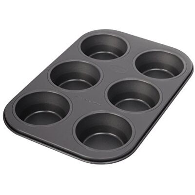 Dr. Oetker Dr Oetker 01483 muffinvorm, 6-delig, zwart Dr. Oetker Dr Oetker 01483 muffinvorm, 6-delig, zwart