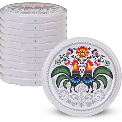 KADAX Schroefdeksels fi 66 mm 10 stuks Twist-Off metaal met luchtdichte afdichting, herbruikbare reservedeksels voor potten en glazen potten KADAX Schroefdeksels fi 66 mm 10 stuks Twist-Off metaal met luchtdichte afdichting, herbruikbare reservedeksels voor potten en glazen potten