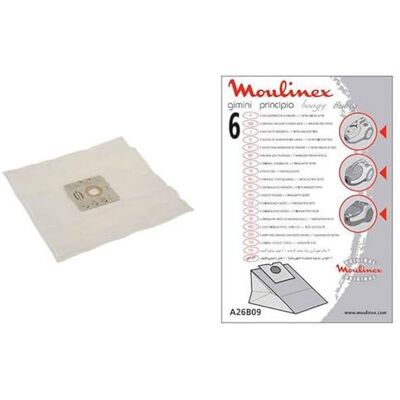 Moulinex Lot 6 sacs + filtre BOOGY PRINCIPIO GIMINI Moulinex Lot 6 sacs + filtre BOOGY PRINCIPIO GIMINI