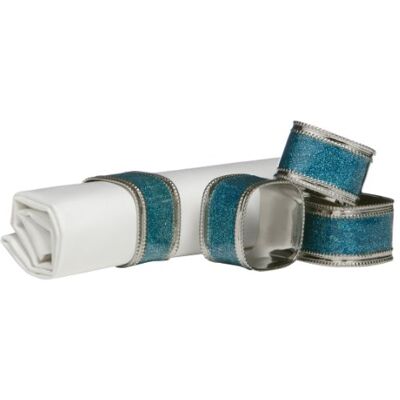 Premier Housewares 4 x servetringen 4 x 3 x 4 cm turquoise glitter servetringen 1403766 Premier Housewares 4 x servetringen 4 x 3 x 4 cm turquoise glitter servetringen 1403766