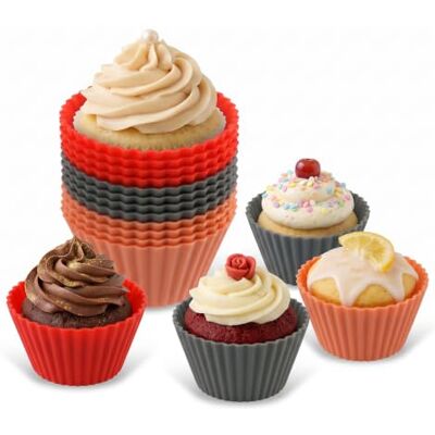 Dr. Oetker Set met 12 Dr. Oetke muffinfoermchen van siliconen Zachte siliconen voor eenvoudig losmaken, rond formaat 7 cm voor muffins en cupcakes, 4 2 x 7 x 3,2 cm Dr. Oetker Set met 12 Dr. Oetke muffinfoermchen van siliconen Zachte siliconen voor eenvoudig losmaken, rond formaat 7 cm voor muffins en cupcakes, 4 2 x 7 x 3,2 cm