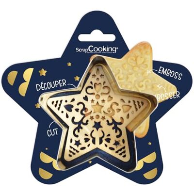 ScrapCooking 2090 Snijder + Embosser Kit Kerst uitsteekvorm van roestvrij staal voor koekjes in reliëf Vorm accessoires voor gebak zandkoekjes 2090 ScrapCooking 2090 Snijder + Embosser Kit Kerst uitsteekvorm van roestvrij staal voor koekjes in reliëf Vorm accessoires voor gebak zandkoekjes 2090