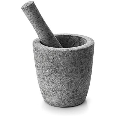 LACOR Granieten vijzel en stamper, grijs, Ø 12 x 12 cm LACOR Granieten vijzel en stamper, grijs, Ø 12 x 12 cm