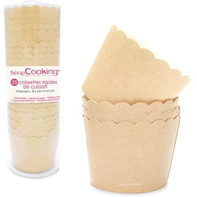 ScrapCooking SCRAP COOKING Set van 25 bakvormpjes voor cupcakes en muffins – kleur kraftpapier – decoraties kopjes voor gebak – bakgerei in de oven beige – 5079 ScrapCooking SCRAP COOKING Set van 25 bakvormpjes voor cupcakes en muffins – kleur kraftpapier – decoraties kopjes voor gebak – bakgerei in de oven beige – 5079