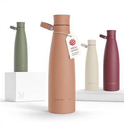 LARS NYSØM Thermosfles, roestvrij staal, 750 ml, metaal, geïsoleerde Roestvrijstalen thermosfles, 12 uur, warm, 24 uur, koud, waterdichte drinkfles voor sport en fiets, waterfles LARS NYSØM Thermosfles, roestvrij staal, 750 ml, metaal, geïsoleerde Roestvrijstalen thermosfles, 12 uur, warm, 24 uur, koud, waterdichte drinkfles voor sport en fiets, waterfles