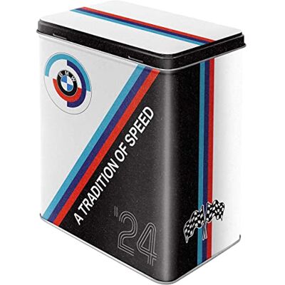 ART Retro voorraaddoos L 3L officieel gelicentieerd product (OLP), BMW Motorsport Tradition of Speed cadeau-idee voor BMW-fans, grote koffieblik van blik ART Retro voorraaddoos L 3L officieel gelicentieerd product (OLP), BMW Motorsport Tradition of Speed cadeau-idee voor BMW-fans, grote koffieblik van blik